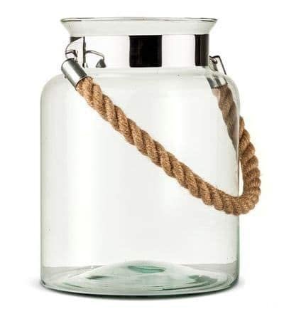 Glass jar with Rope Handle