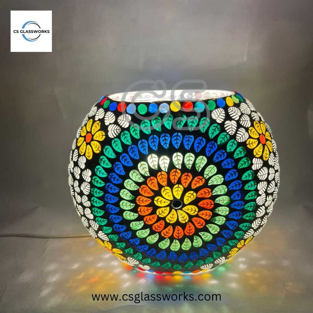 Mosaic Glow Table Lamp- CS Glassworks